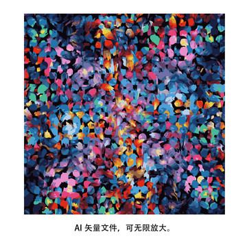 矢量抽象手绘水彩油画背景