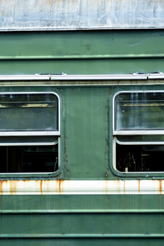 怀旧复古绿皮火车