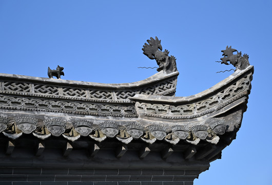 中式古建筑飞檐翘角