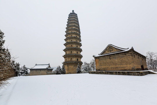 中国山西太原市2020初雪永祚