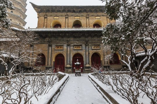 中国山西太原市2020初雪永祚