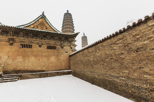 中国山西太原市2020初雪永祚