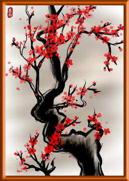 水墨梅花