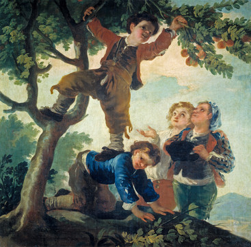 弗朗西斯科·何塞·德·戈雅-卢西恩特斯男孩在摘水果