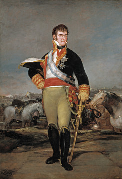 弗朗西斯科·何塞·德·戈雅-卢西恩特斯费尔南多七世国王在军事营地肖像