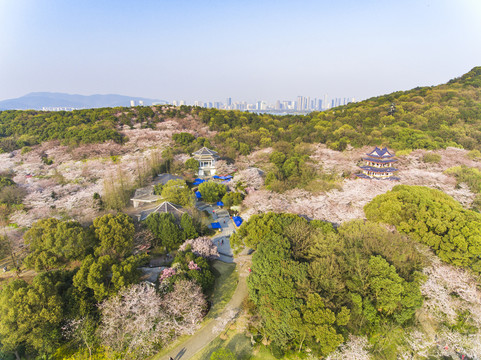 航拍太湖鼋头渚风景区