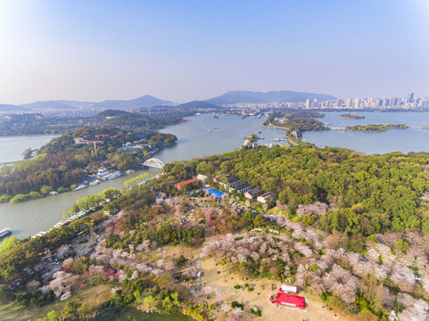 航拍太湖鼋头渚风景区