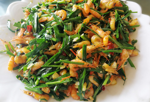 韭菜河虾