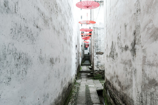 杭州建德新叶古村弄堂小巷