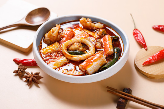 蟹棒鱿鱼圈