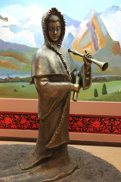 蔡文姬铜像
