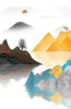 山水抽象画