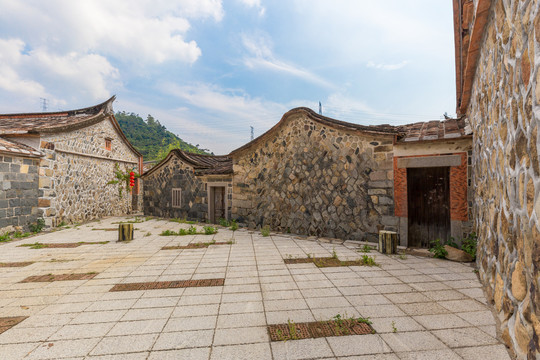 中国农村传统古建筑庭院外景