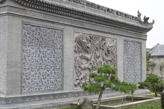 唐语砖雕影壁墙照壁