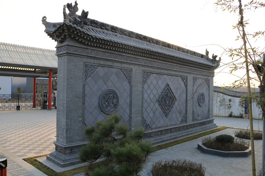 砖雕照壁唐语中式