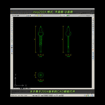 葫芦丝CAD平面图立面图