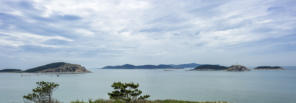 长岛九丈崖海边风光全景图