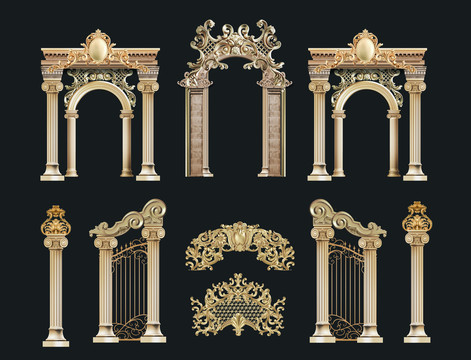 欧式婚礼罗马柱拱门