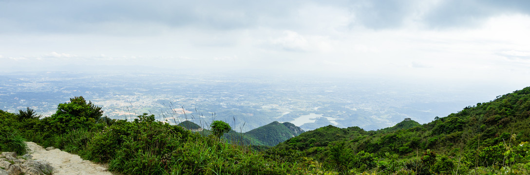 岭南第一山惠州罗浮山风景区鸟瞰