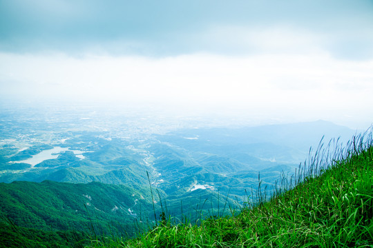 岭南第一山惠州罗浮山风景区鸟瞰