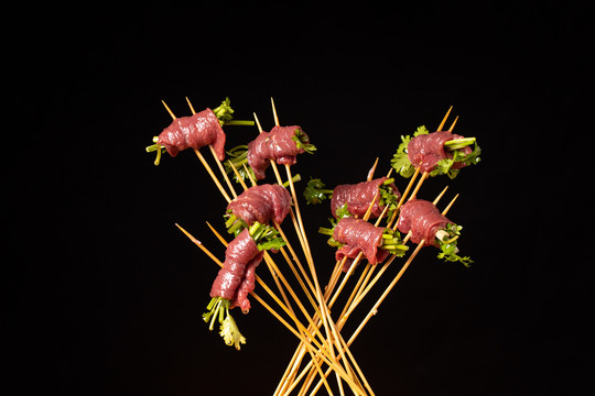 香菜牛肉串