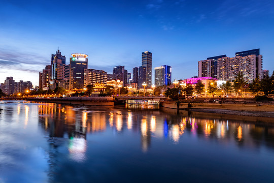 成都合江亭夜景