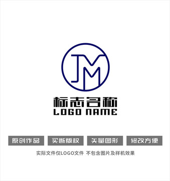 JM字母MJ标志科技logo