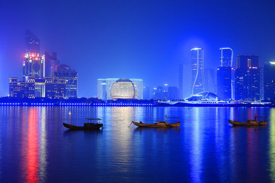 杭州钱江新城夜景