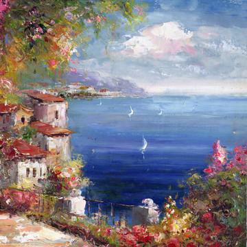 地中海风景画
