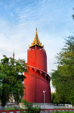 缅甸曼德勒皇宫瞭望塔
