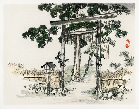 幸野楳嶺神社的大门
