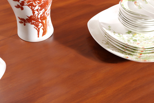 美式实木餐桌桌面细节