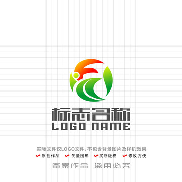 Fd字母标志健康环保logo