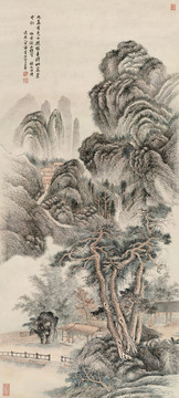 王翚仿黄鹤山樵九华秀色图