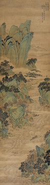 王翚江云石壁图