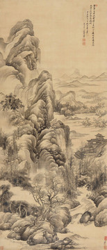 王翚仿李营丘山水