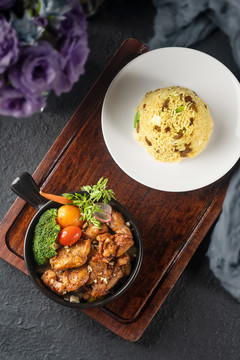 鸡扒饭