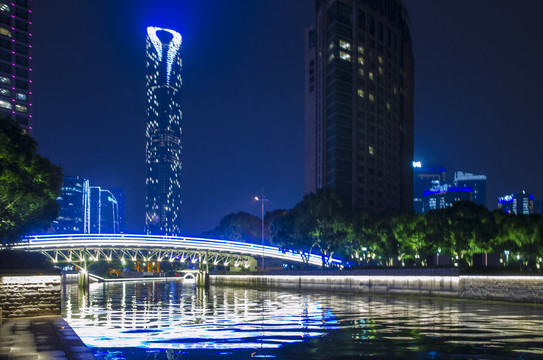 苏州金鸡湖夜景