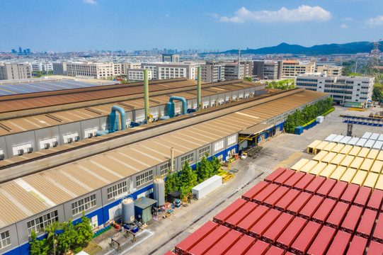 厦门集装箱码头工厂航拍图