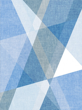 蓝色几何地毯