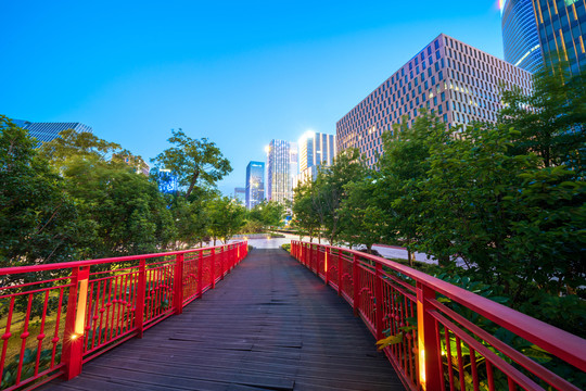 中国宁波东部新城夜景