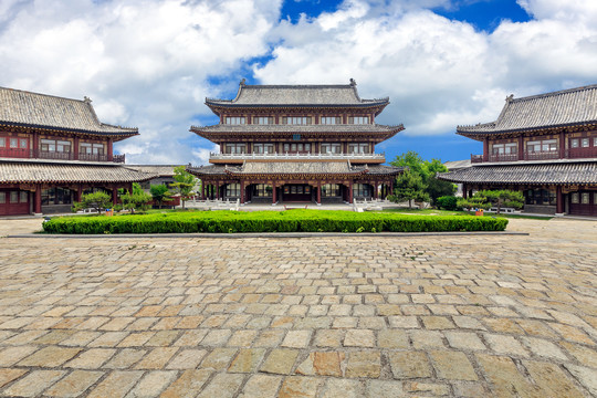 齐鲁酒地观音阁中式建筑