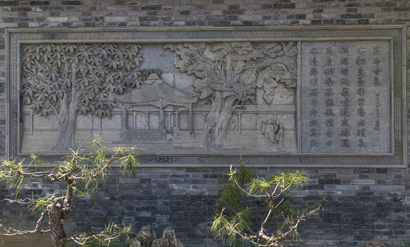青州古城砖雕墙