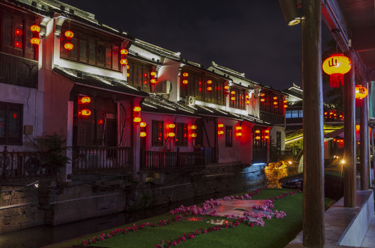 苏州山塘街夜景