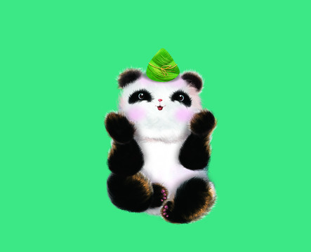 熊猫吃粽子