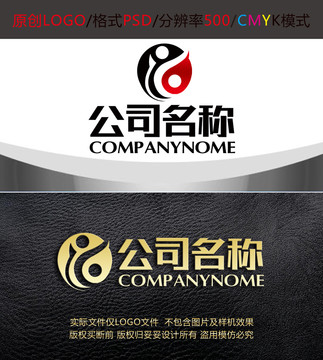 跆拳道太极武馆字母logo设计