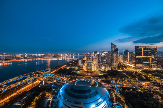 杭州钱江新城夜景