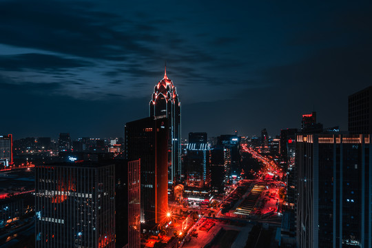 宁波南部商务区夜景