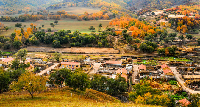 内蒙古坝上草原秋景