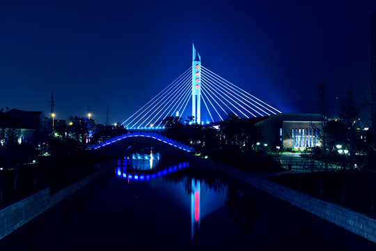 蓉湖大桥夜景